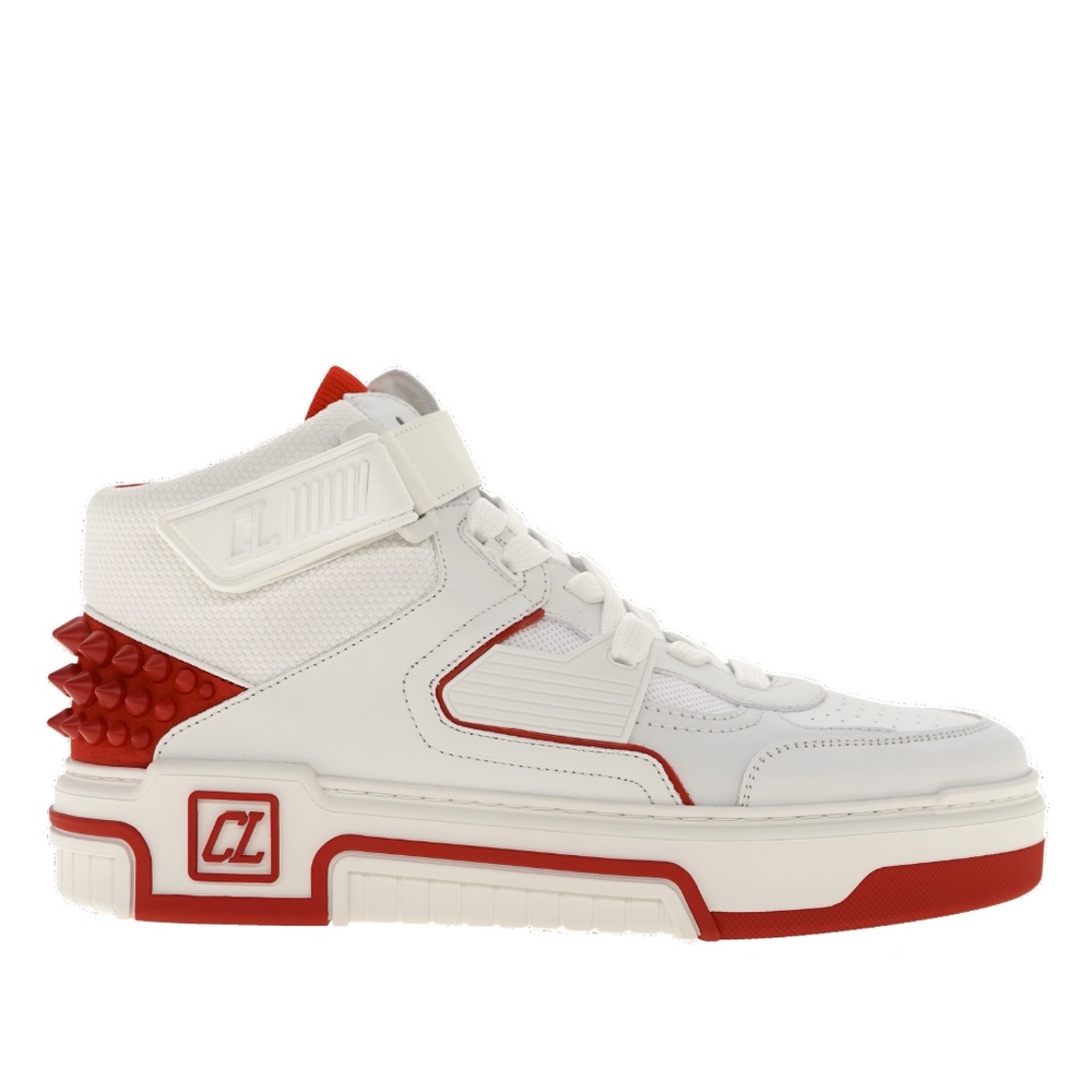 Christian Louboutin Astrolubi Mid Top Sneakers White Leather Size 9 US N… - Picture 2 of 7